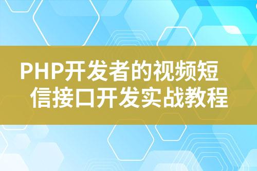 PHP開發(fā)者的視頻短信接口開發(fā)實戰(zhàn)教程