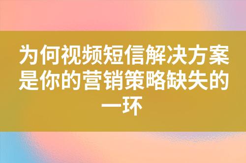 為何視頻短信解決方案是你的營銷策略缺失的一環