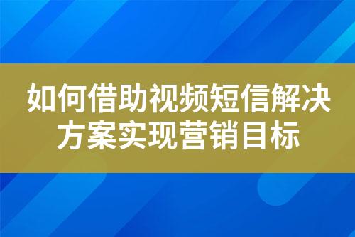 如何借助視頻短信解決方案實現營銷目標