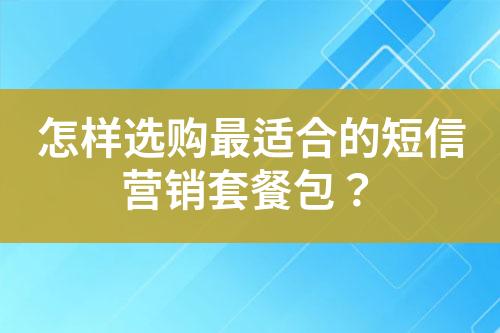 怎樣選購最適合的短信營銷套餐包？